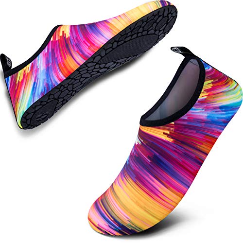 SIMARI Chaussures d'eau pour femmes et hommes Sèche rapide Aqua Socks Barefoot pour l'extérieur Plage Swim Surf Yoga Exercice SWS001