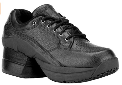 Z-CoiL New Men's Legend Slip Resistant Enclosed Coil Black Leather Tennis Shoe
