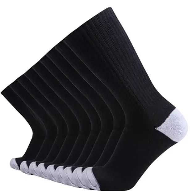 Enerwear Men's Cotton Moisture Wicking Heavy Cushion Crew Socks