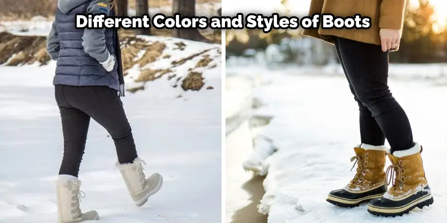 Different Colors and Styles of Boots 