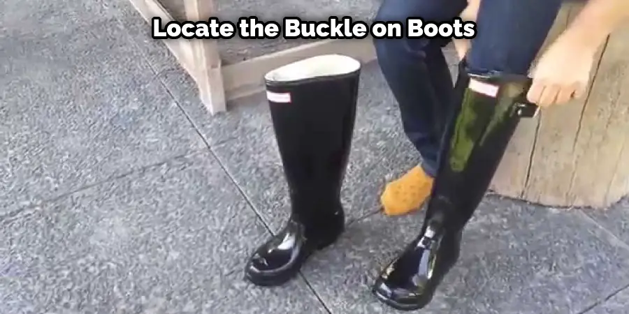 Locate the Buckle on Boots
