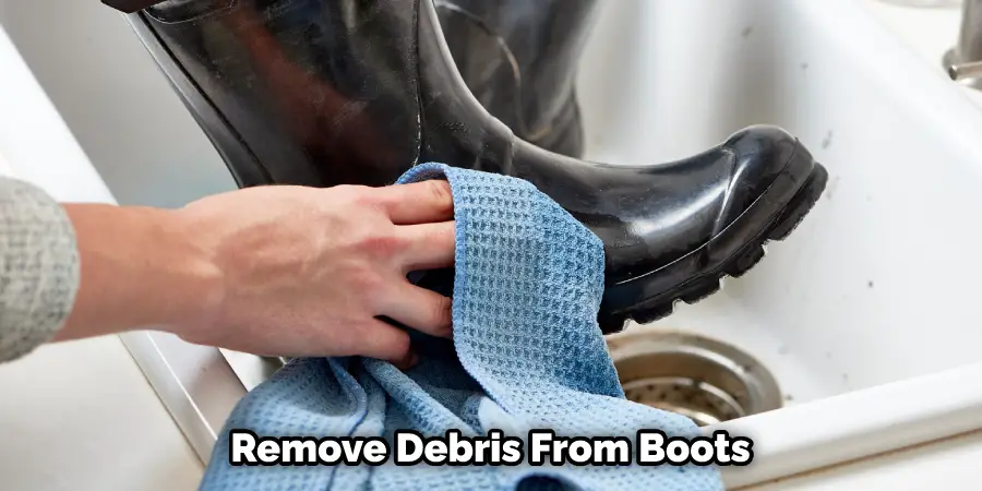 Elimina los residuos de las botas