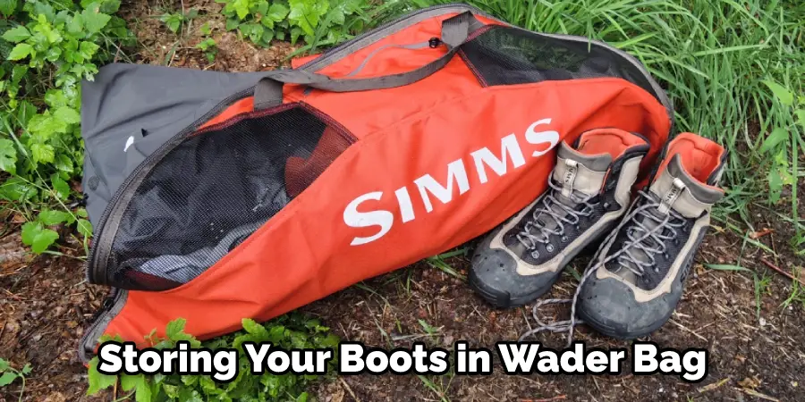 Storing Your Boots in Wader Bag