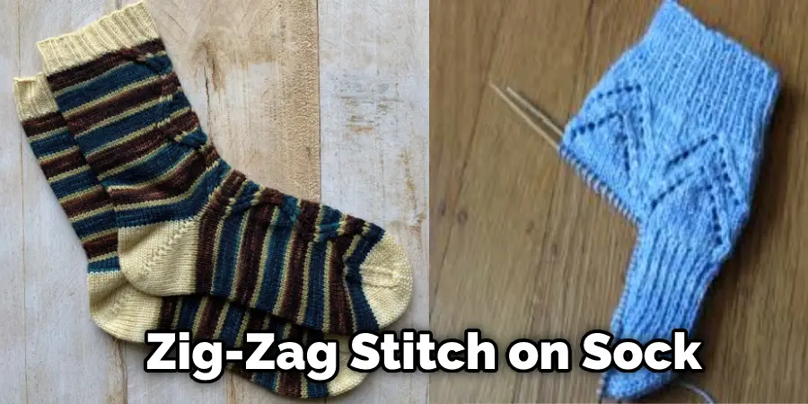 Zig-Zag Stitch on Sock