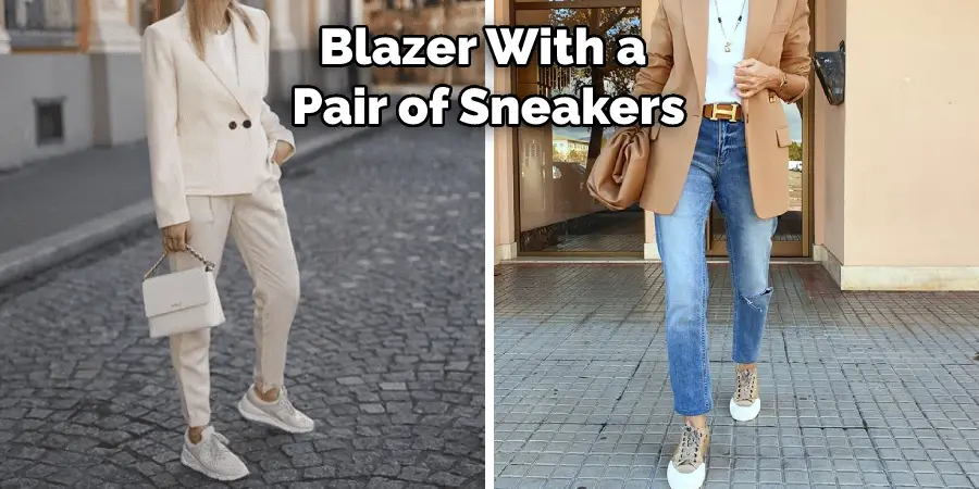 Blazer With a Pair of Sneakers