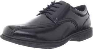 Z-CoiL Men's Legend Slip Resistant Enclosed Coil Black Leather Tennis Shoe