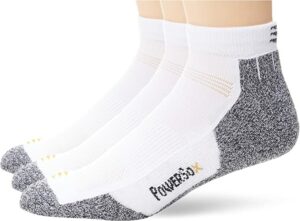 PowerSox Men's 3-Pack Powerlites Low Cut Socks With Moisture Control