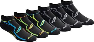Saucony Men's Multi-pack Bolt Performance Comfort Fit No-Show Socks