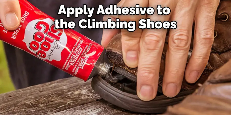 Apply Adhesive to the Climbing Shoes