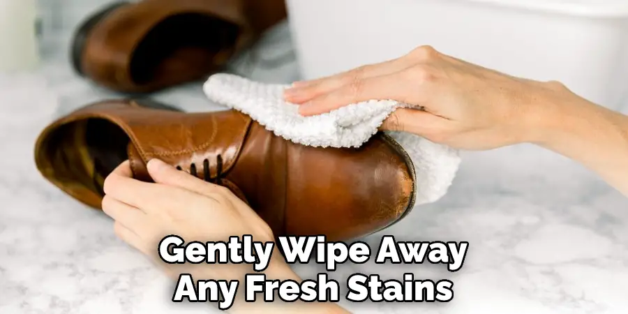 Gently Wipe Away Any Fresh Stains