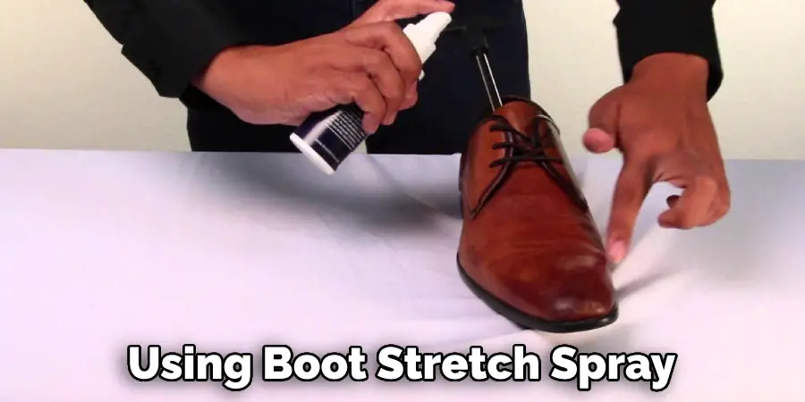 Using Boot Stretch Spray